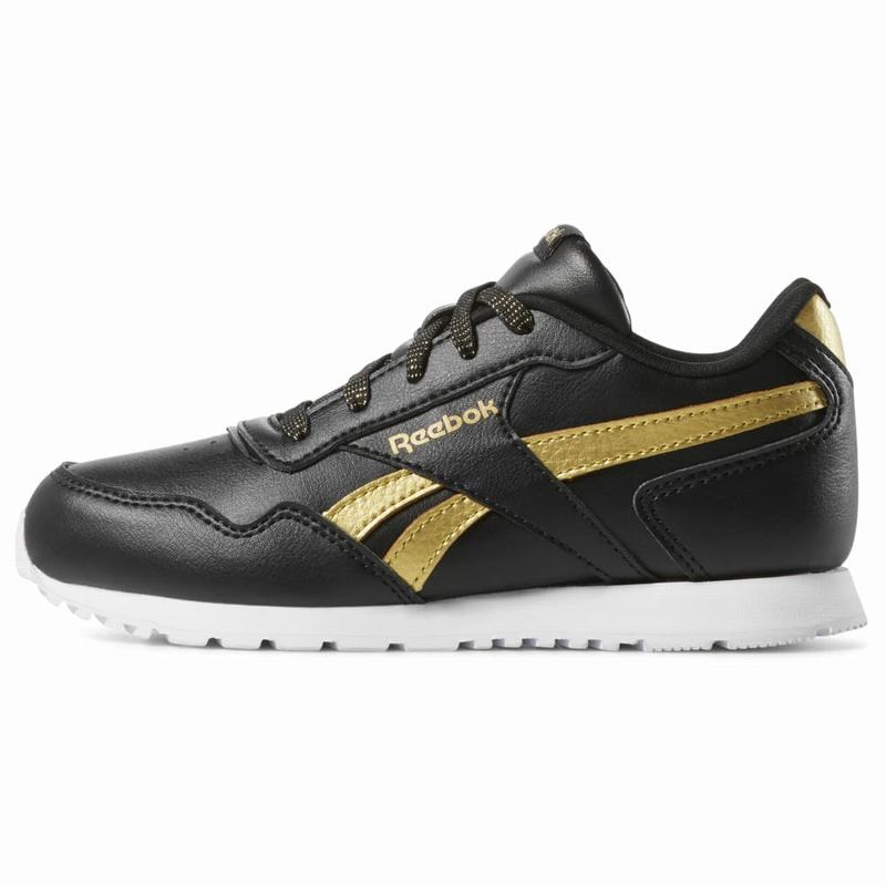 Reebok Royal Glide Tenisky Dievcenske - Čierne/Zlate OY4346ME